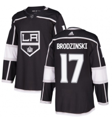 Men's Adidas Los Angeles Kings #17 Jonny Brodzinski Authentic Black Home NHL Jersey