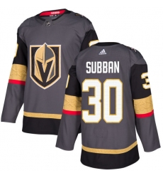 Men's Adidas Vegas Golden Knights #30 Malcolm Subban Premier Gray Home NHL Jersey