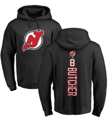 NHL Adidas New Jersey Devils #8 Will Butcher Black Backer Pullover Hoodie