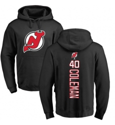 NHL Adidas New Jersey Devils #40 Blake Coleman Black Backer Pullover Hoodie