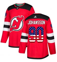 Youth Adidas New Jersey Devils #90 Marcus Johansson Authentic Red USA Flag Fashion NHL Jersey