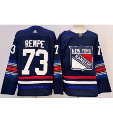 Men's New York Rangers #73 Matt Rempe Navy Alternate Authentic Jersey
