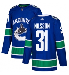 Youth Adidas Vancouver Canucks #31 Anders Nilsson Premier Blue Home NHL Jersey