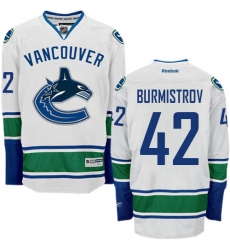 Women's Reebok Vancouver Canucks #42 Alex Burmistrov Authentic White Away NHL Jersey