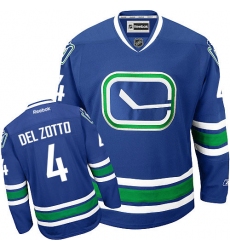 Women's Reebok Vancouver Canucks #4 Michael Del Zotto Premier Royal Blue Third NHL Jersey