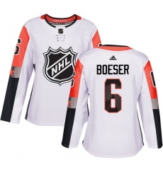 Women's Adidas Vancouver Canucks #6 Brock Boeser Authentic White 2018 All-Star Pacific Division NHL Jersey