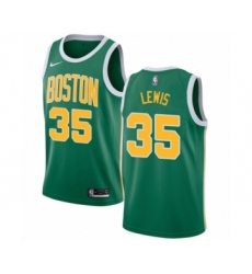 Men's Nike Boston Celtics #35 Reggie Lewis Green Swingman Jersey - Earned Edition