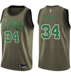 Youth Nike Boston Celtics #34 Paul Pierce Swingman Green Salute to Service NBA Jersey