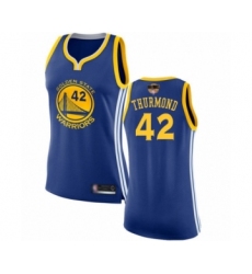 Women's Golden State Warriors #42 Nate Thurmond Swingman Royal Blue 2019 Basketball Finals Bound Basketball Jersey - Icon Edition
