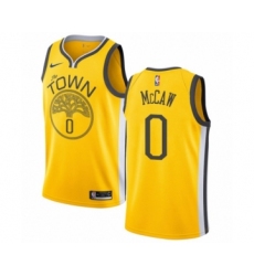 Men's Nike Golden State Warriors #0 Patrick McCaw Yellow Swingman Jersey - Earned Edition