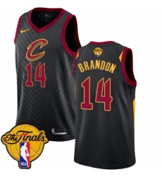 Men's Nike Cleveland Cavaliers #14 Terrell Brandon Swingman Black 2018 NBA Finals Bound NBA Jersey Statement Edition