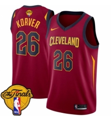 Women's Nike Cleveland Cavaliers #26 Kyle Korver Swingman Maroon 2018 NBA Finals Bound NBA Jersey - Icon Edition