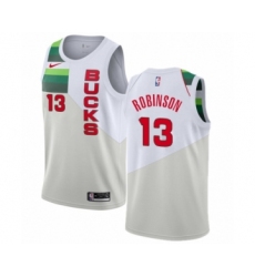 Men's Nike Milwaukee Bucks #13 Glenn Robinson White Swingman Jersey - Earned Edition