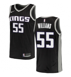 Men's Nike Sacramento Kings #55 Jason Williams Authentic Black NBA Jersey Statement Edition