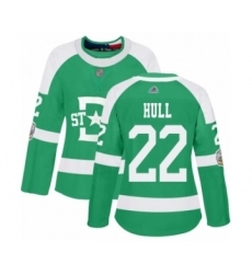 Women's Dallas Stars #22 Brett Hull Authentic Green 2020 Winter Classic Hockey Jersey