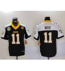 Men's Green Bay Packers #11 Jayden Reed Black White 2024 F.U.S.E. Home 13 Time World Champions Vapor Untouchable Limited Stitched Jerseys