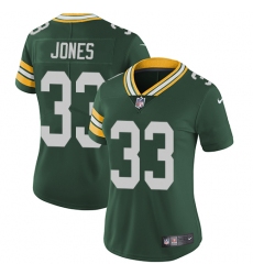 Women's Nike Green Bay Packers #33 Aaron Jones Green Team Color Vapor Untouchable Limited Player NFL Jersey