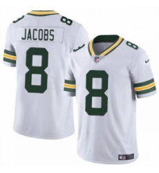 Youth Green Bay Packers #8 Josh Jacobs White Vapor Limited Stitched Football Jersey