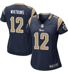 Women's Nike Los Angeles Rams #12 Sammy Watkins Game Navy Blue Team Color NFL Jersey