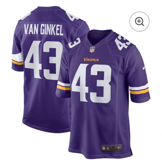 Men's Minnesota Vikings #43 Van Ginkel Purple 2025 F.U.S.E. Vapor Untouchable Limited Football Stitched Jersey