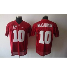 Alabama Crimson Tide #10 AJ McCarron Red 2016 College Football Playoff National Championship Patch Stitched NCAA Jersey