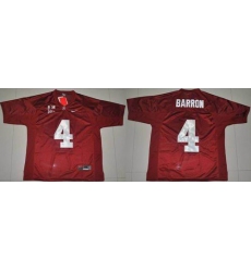 Alabama Crimson Tide #4 Mark Barron Red 2016 College Football Playoff National Championship Patch Stitched NCAA Jersey