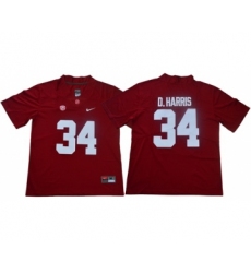 Crimson Tide #34 Damien Harris Red Limited Stitched NCAA Jersey