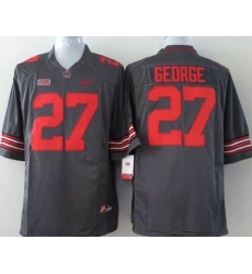 Youth Ohio State Buckeyes #27 Eddie George Grey Stitched NCAA Jersey