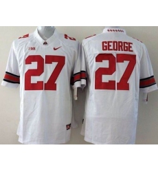 Youth Ohio State Buckeyes #27 Eddie George White Stitched NCAA Jersey