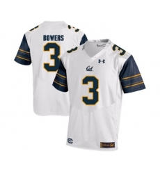 California Golden Bears 3 Ross Bowers White College Football Jersey