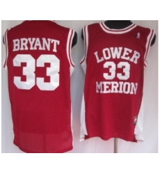 Men's Lower Merion High School #33 Kobe Bryant Red Jersey