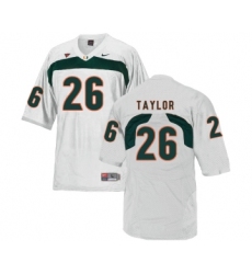 Miami Hurricanes 26 Sean Taylor White College Football Jersey