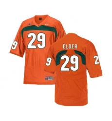 Miami Hurricanes 29 Corn Elder Orange College Football Jersey