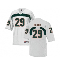 Miami Hurricanes 29 Corn Elder White College Football Jersey