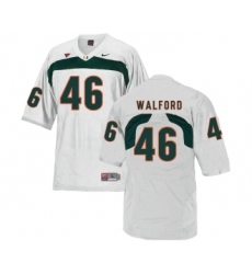 Miami Hurricanes 46 Clive Walford White College Football Jersey