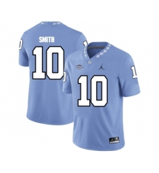 North Carolina Tar Heels 10 Jonathan Smith Blue College Football Jersey