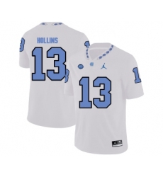 North Carolina Tar Heels 13 Mack Hollins White College Football Jersey