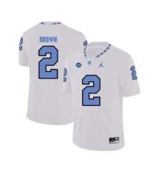 North Carolina Tar Heels 2 Larry Brown White College Football Jersey