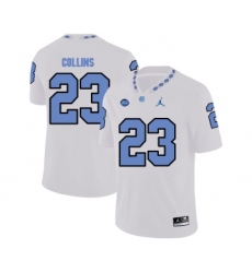 North Carolina Tar Heels 23 David Collins White College Football Jersey