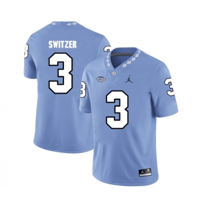 North Carolina Tar Heels 3 Ryan Switzer Blue College Football Jersey