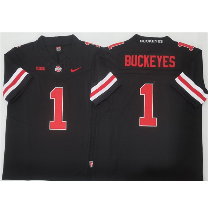Men's Ohio State Buckeyes #1 Buckeyes Black 2025 F.U.S.E. Limited Stitched Jersey