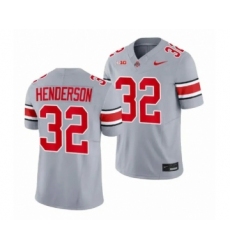 Men's Ohio State Buckeyes #32 TreVeyon Henderson Gray 2023 F.U.S.E. Limited Stitched Jersey