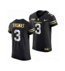 Men's Ohio State Buckeyes Michael Thomas Black Golden Edition Jersey 2020-21