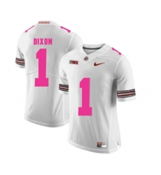 Ohio State Buckeyes 1 Johnnie Dixon White 2018 Breast Cancer Awareness College Football Jersey