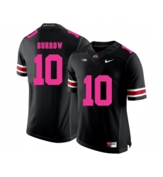 Ohio State Buckeyes 10 Joe Burrow Black 2018 Breast Cancer Awareness College Football Jersey