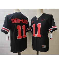 Ohio State Buckeyes #11 Smith-Njigba Black Scarlet NCAA Football Jersey