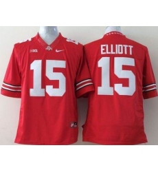 Ohio State Buckeyes #15 Ezekiel Elliott Red Limited Stitched NCAA Jersey