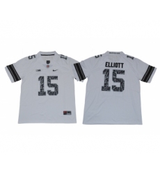 Ohio State Buckeyes 15 Ezekiel Elliott White College Football Jersey