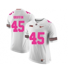 Ohio State Buckeyes 45 Archie Griffin White 2018 Breast Cancer Awareness College Football Jersey