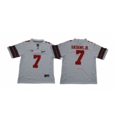 Ohio State Buckeyes 7 Dwayne Haskins White With Diamond Logo College Football Jersey